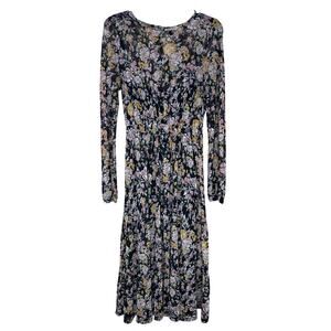 Black Whimsygoth, Cottagecore, Grandmacore Garden Flowy Floral Mesh Size Small